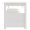 vidaXL Mesa de centro 102x49x55 cm pinho maci&ccedil;o branco