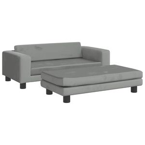 vidaXL Cama para c&atilde;es com extens&atilde;o 100x50x30 cm veludo cinzento-claro