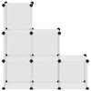 vidaXL Organizador de arruma&ccedil;&atilde;o com 6 cubos PP transparente
