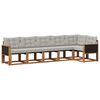 vidaXL Conjunto de Sof&aacute;s para Exterior 6 pcs Natural e Cinzento-Claro