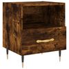 vidaXL Mesa cabeceira 40x35x47,5 cm derivados madeira carvalho fumado