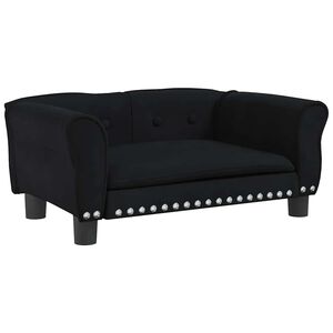 vidaXL Cama para c&atilde;es 70x45x30 cm veludo preto
