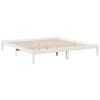 vidaXL Cama extra longa sem colchão 180x210 cm pinho maciço branco