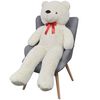 vidaXL Urso de peluche 242 cm branco