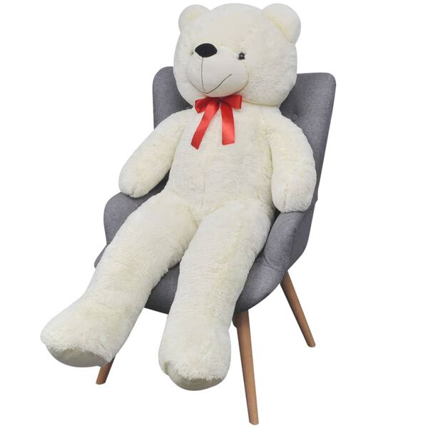 vidaXL Urso de peluche 242 cm branco