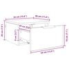 vidaXL Arm&aacute;rio de Cabeceira 2 pcs Carvalho Preto 34 x 30 x 20 cm