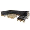 vidaXL Travesseiro para Sof&aacute; Pallet 13 unid. tecido Cinzeto