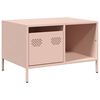 vidaXL Mesa de centro 68,5x50x43,5 cm a&ccedil;o laminado a frio rosa