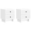 vidaXL Arm&aacute;rio de Cabeceira 2 pcs Branco Brilhante 43 x 34,5 x 47,5 cm