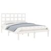 vidaXL Estrutura de cama 120x200 cm madeira maci&ccedil;a branco