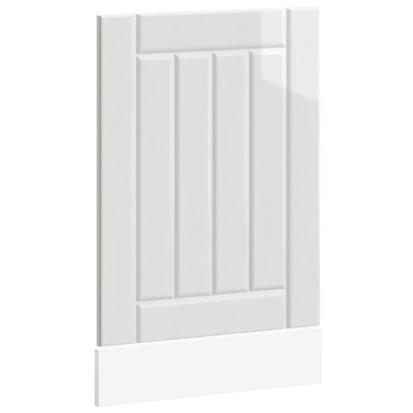 vidaXL Painel m&aacute;quina lavar lou&ccedil;a derivados madeira branco brilhante