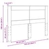 vidaXL Cabeceira com cabeceira Branco 140 cm Madeira processada