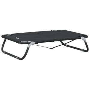 vidaXL Cama para c&atilde;es dobr&aacute;vel tecido oxford e a&ccedil;o antracite