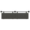 vidaXL Cabeceira Suspensa Liso Preto 170 x 55 x 5 cm PU Antigo