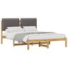 vidaXL Estrutura de Cama com Cabeceira Estofada