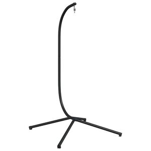 vidaXL Suporte para cadeira em forma de ovo suspensa sem cesto a&ccedil;o preto