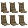 vidaXL Almofad&otilde;es p/ cadeiras altas 6 pcs mesclado tecido cinza-acas.