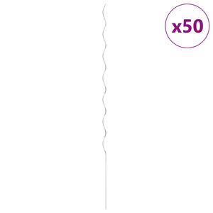 vidaXL Suportes para plantas em espiral 50 pcs 170 cm a&ccedil;o galvanizado