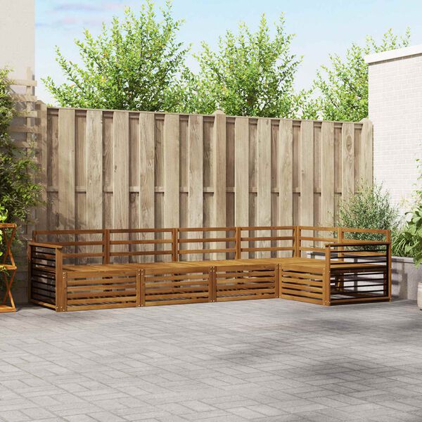 vidaXL Conjunto de Sof&aacute;s para Exterior 5 pcs Natural