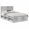 vidaXL Estrutura da Cama com cabeceira Concreto 120 x 200 cm