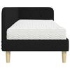 vidaXL Estrutura de Cama de Canto com colch&atilde;o Preto 80 x 200 cm tecido