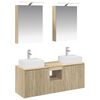 vidaXL Conjunto de Arm&aacute;rios para Banheiro 5 pcs Carvalho Sonoma