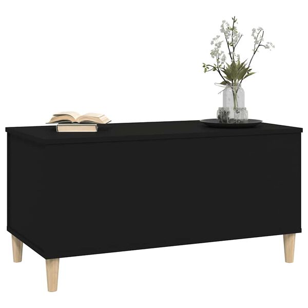 vidaXL Mesa de centro 90x44,5x45 cm derivados de madeira preto