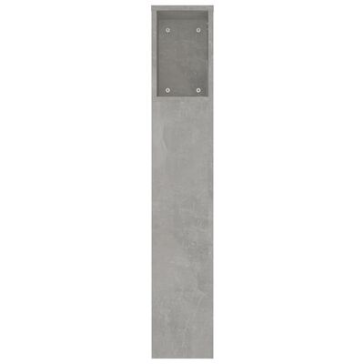 vidaXL Armário de cabeceira 220x18,5x104,5 cm cinzento cimento
