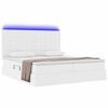 vidaXL Cama com arruma&ccedil;&atilde;o e LED com cabeceira Branco Puro 180 x 200 cm