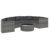 vidaXL 6 pcs conjunto lounge de jardim c/ almofad&otilde;es vime PE cinzento