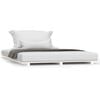 vidaXL Estrutura de cama 120x190 cm pinho maci&ccedil;o branco