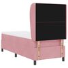 vidaXL Cama Box com colch&atilde;o com cabeceira Rosa 200 x 80 cm Poli&eacute;ster