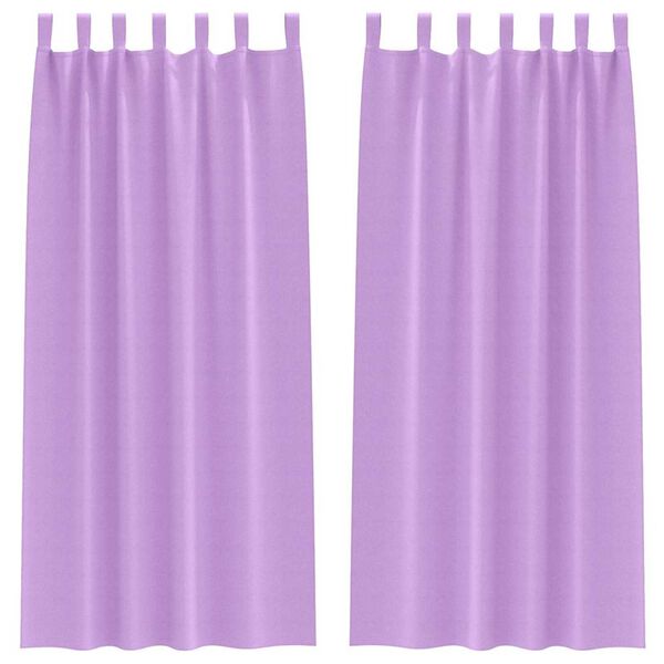 vidaXL Cortinas Blackout com Argolas 2 pcs Roxo 225 x 140 cm Poli&eacute;ster