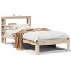 vidaXL Estrutura de cama com cabeceira 90x190 cm pinho maci&ccedil;o