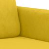 vidaXL 3 pcs conjunto de sof&aacute;s com almofadas veludo amarelo