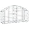 vidaXL Cesto gabi&atilde;o arqueado 100x30x40/60 cm ferro galvanizado