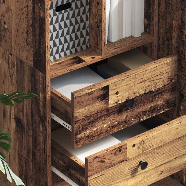 vidaXL Buff&ecirc; com gaveta Madeira antiga 45,5 x 34 x 127 cm