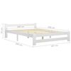 vidaXL Estrutura de cama com 2 gavetas 180x200 cm pinho maci&ccedil;o branco