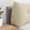 vidaXL Travesseiro para Costas Creme 120 x 24 x 50 cm tecido