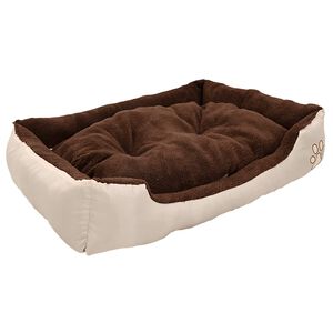 vidaXL Cama para c&atilde;o bege e castanho XXL