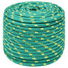 vidaXL Corda de barco 12 mm 100 m polipropileno verde