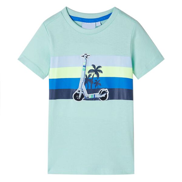 T-shirt infantil menta-claro 128