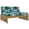 vidaXL 6 pcs conjunto lounge de jardim c/ almofad&otilde;es pinho impregnado
