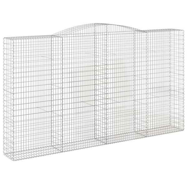 vidaXL Cestos gabi&atilde;o arqueados 6pcs 400x50x220/240cm ferro galvanizado