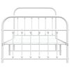 vidaXL Estrutura de cama com cabeceira e pés 100x190 cm metal branco
