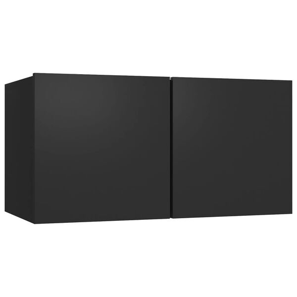 vidaXL M&oacute;veis de TV 4 pcs 60x30x30 cm derivados de madeira preto