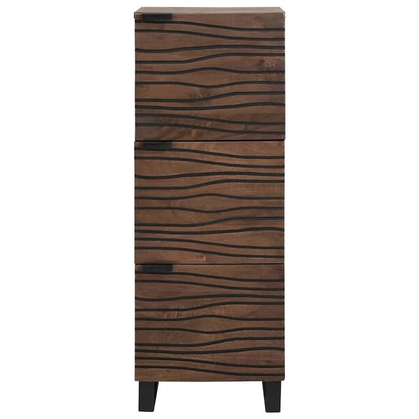 vidaXL Highboard Castanho 40 x 33 x 110 cm Madeira de mangueira maci&ccedil;a