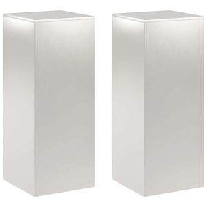 vidaXL Suporte para Plantas 2 pcs Prateado 40 x 40 x 100 cm A&ccedil;o