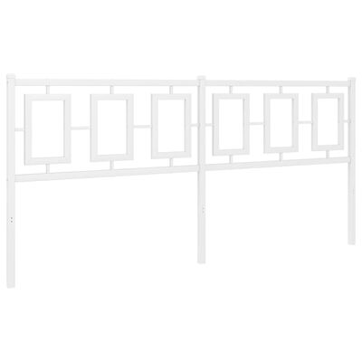 vidaXL Cabeceira de cama 180 cm metal branco