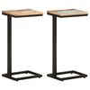 vidaXL Mesas de apoio 2 pcs 31,5x24,5x64,5cm madeira recuperada maci&ccedil;a